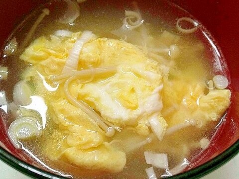 えのき茸と☆ふんわり卵のやさしいスープ